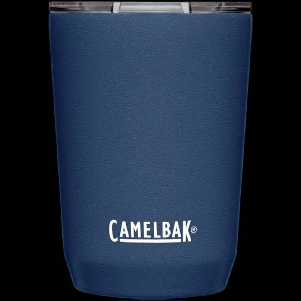 Copo Térmico Horizon Camelbak 350ml azul, mantendo bebidas quentes por 4h e frias por 6h, ideal para uso diário.
