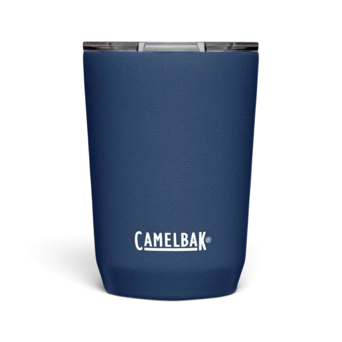 Copo Térmico Horizon Camelbak 350 ml Marinho, vista frontal com tampa fechada