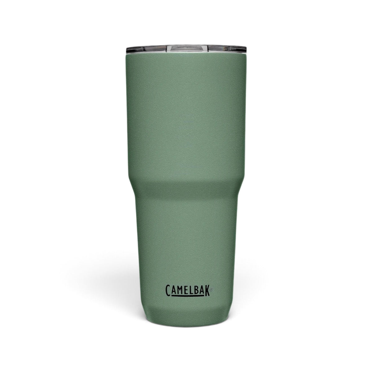 Copo Horizon Camelbak 850ml verde com isolamento térmico para bebidas, mantém quente por 8h e frio por 16h, design cônico prático.
