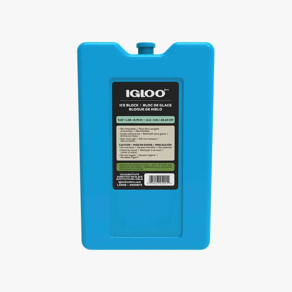 Gelo MaxCold Igloo - Reutilizável, bloco azul com gel Ultratherm® não tóxico para lancheiras e coolers, mantém resfriamento prolongado.