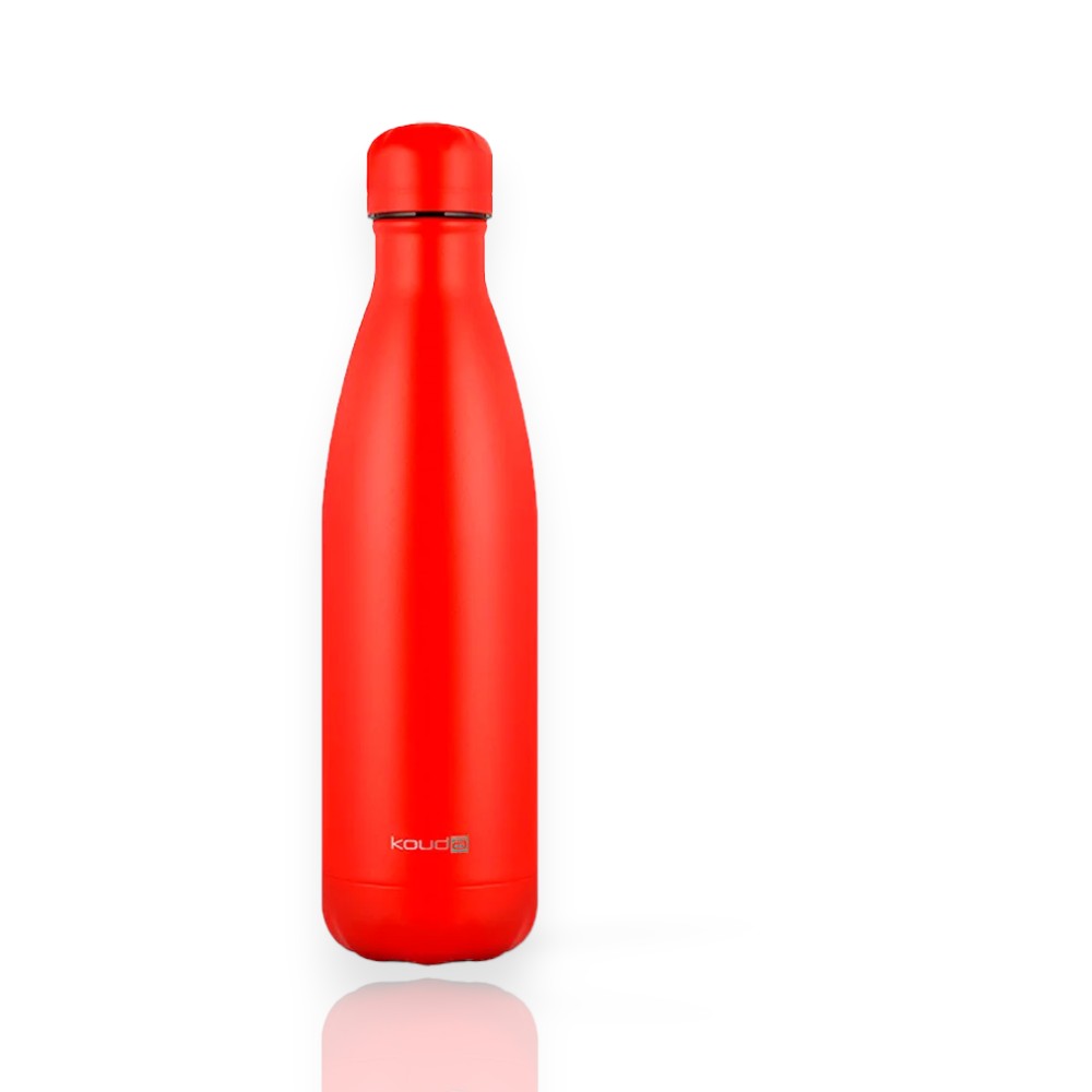 Garrafa Térmica Kouda Grey - 500ml em aço inoxidável com isolamento a vácuo para máxima retenção de temperatura.