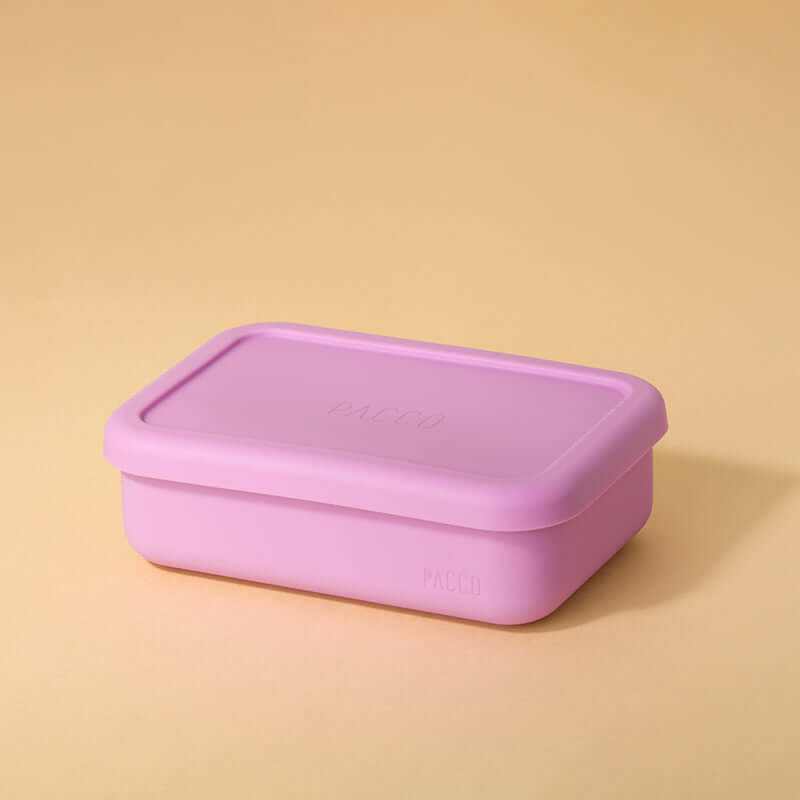 Lunch Box em Silicone - PACCO rosa, prática e ecológica, ideal para organização de refeições em viagens e cotidiano.