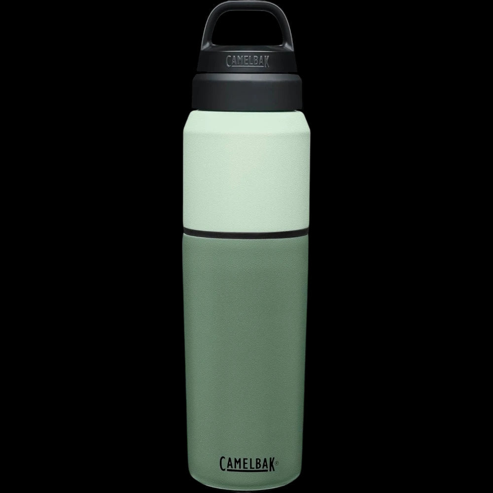Garrafa Térmica Camelbak MultiBev 650ml verde com isolamento a vácuo, design funcional e sustentável, ideal para bebidas quentes e frias.