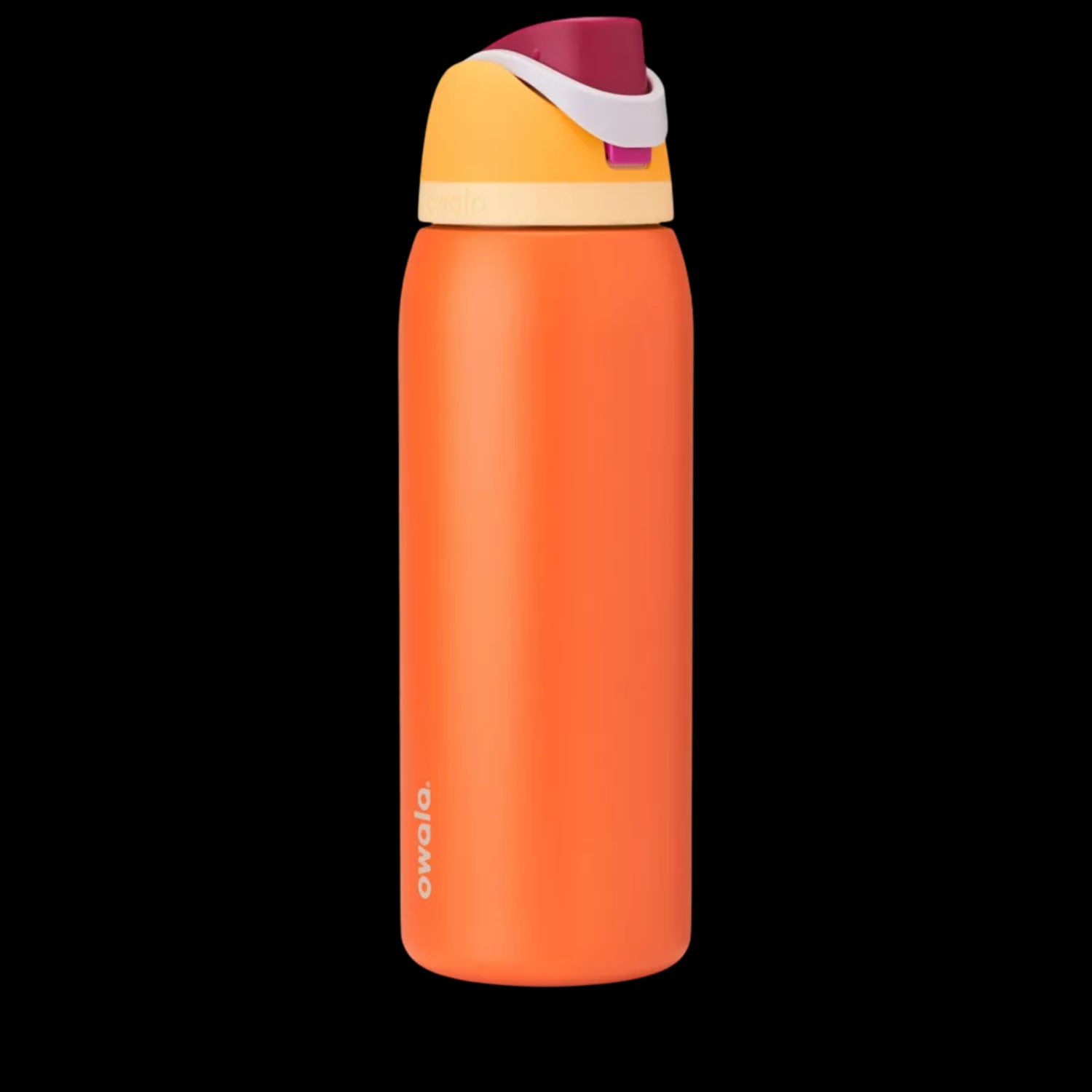 Garrafa Térmica Owala FreeSip - 1180ml | 40oz, laranja, com tampa à prova de vazamentos e isolamento triplo para bebidas quentes e frias.