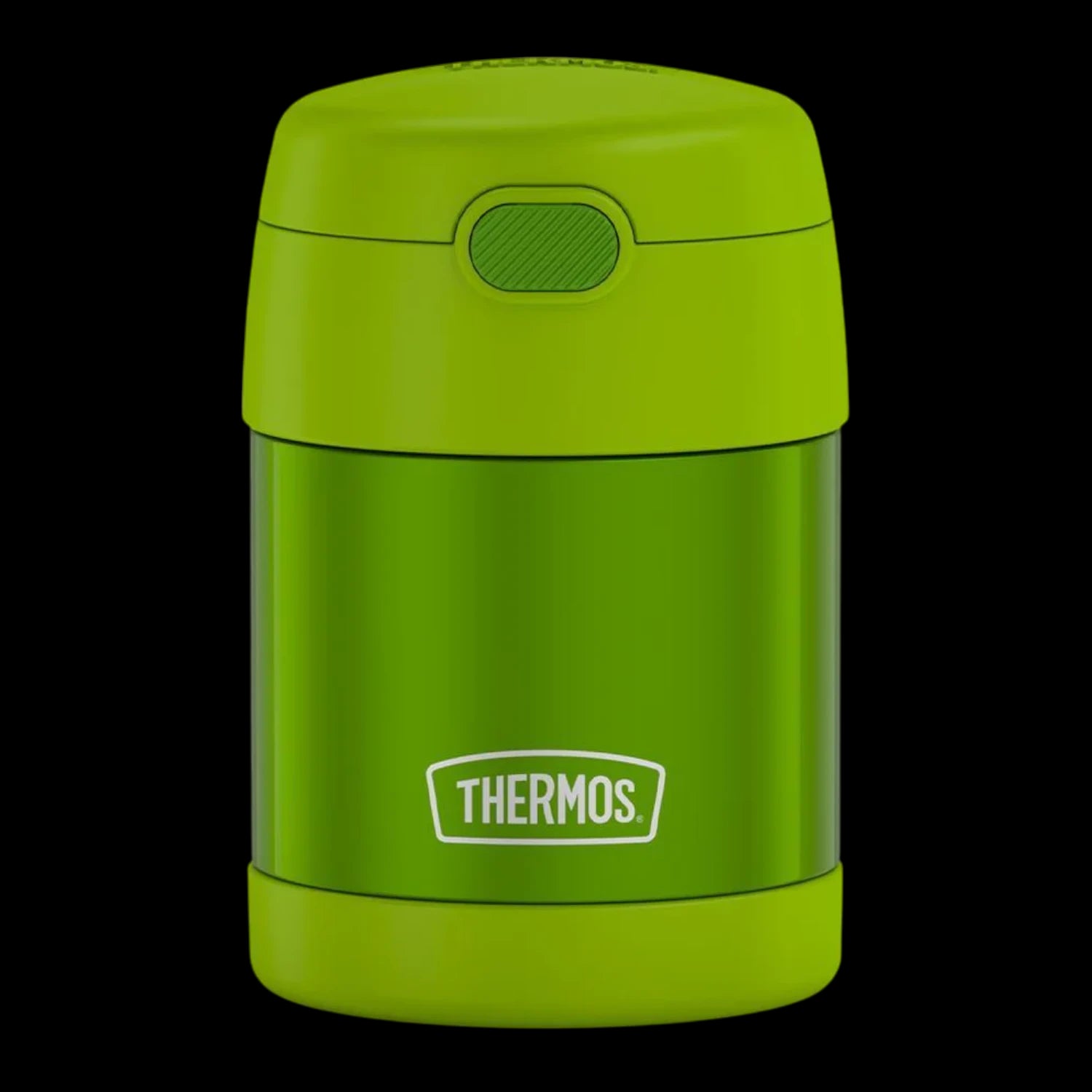 Pote Térmico Thermos ® 283g Funtainer verde com isolamento a vácuo para crianças, mantém alimentos por 5h quente e 7h frio.