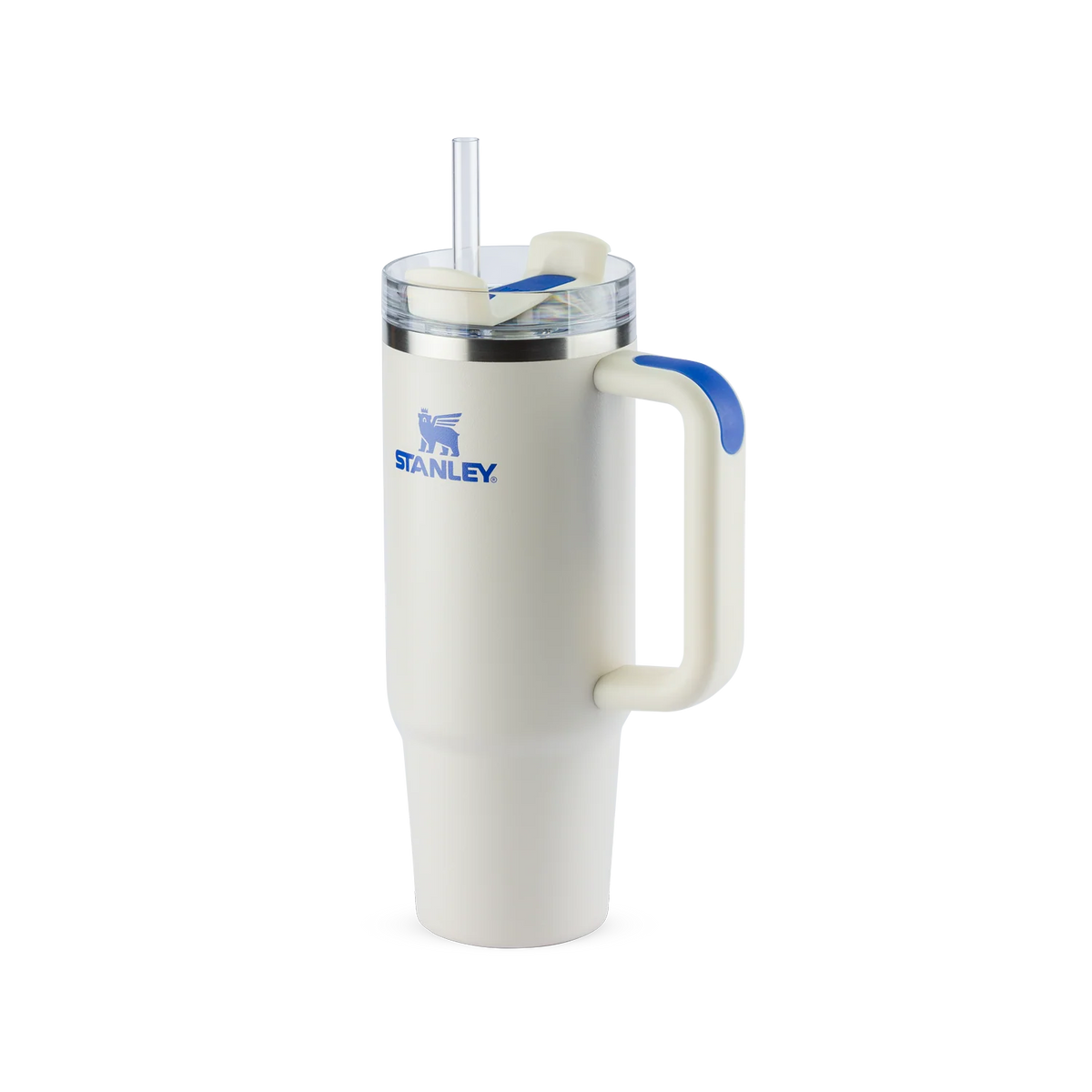 Copo Quencher Stanley 887ml com isolamento a vácuo e alça ergonômica para hidratação prolongada.