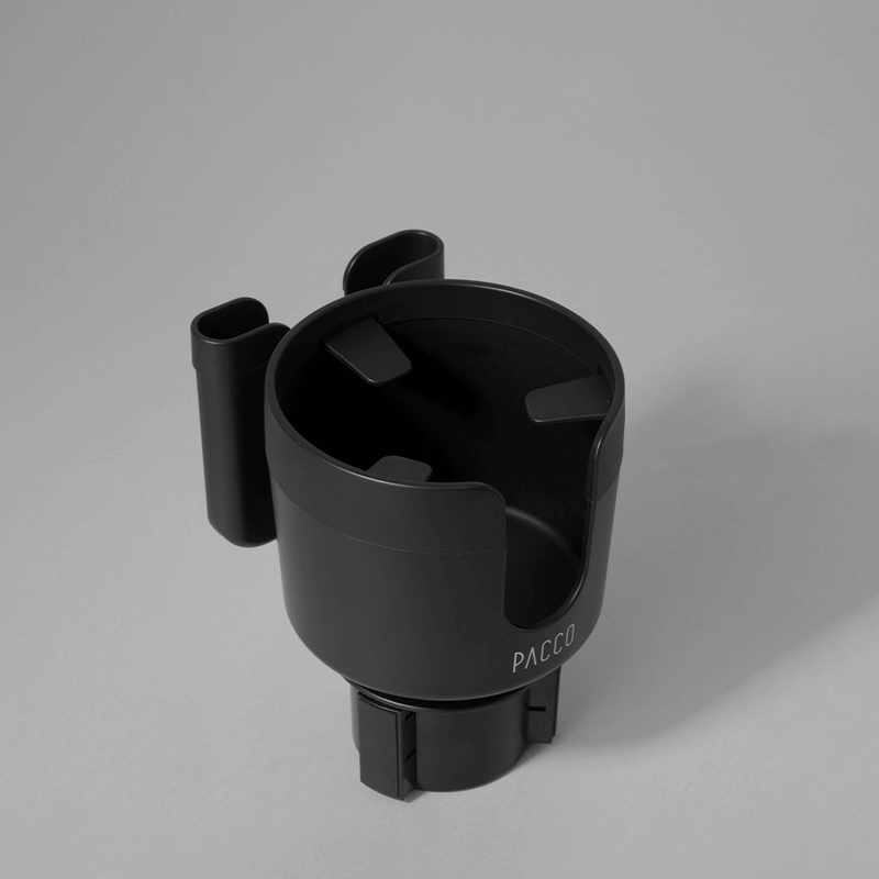 Multiholder - Suporte de Garrafa para Carro preto em fundo cinza