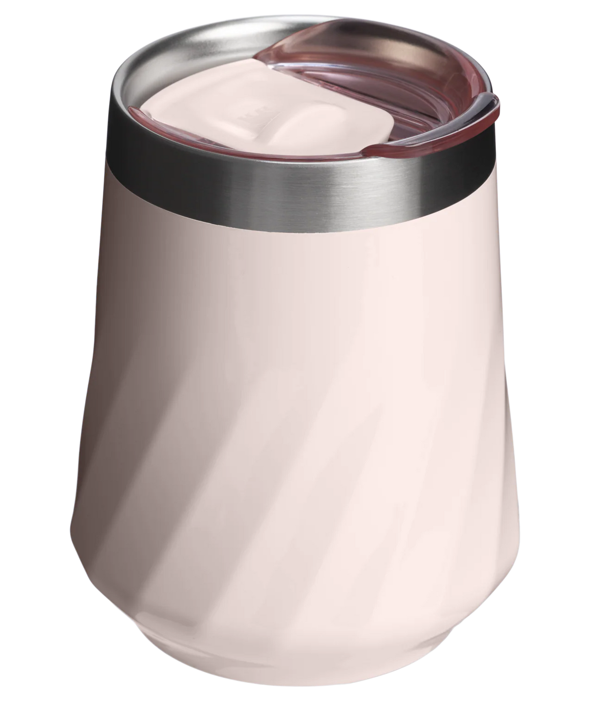 Copo Térmico Stanley Reserve Wine 325 ml Rose Quartz Gloss, vista frontal com tampa fechada, foto 13 de 20