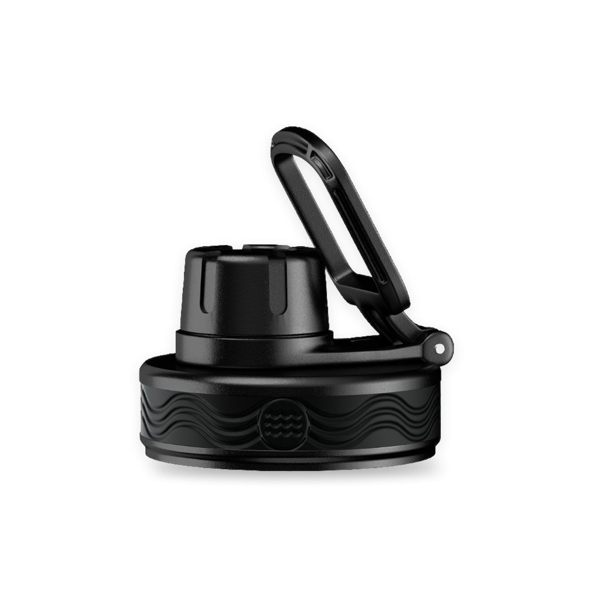 Tampa Urbnsol - Spout Lid preta compatível com garrafas Hydrotank, reciclável e livre de BPA, projetada para durabilidade.