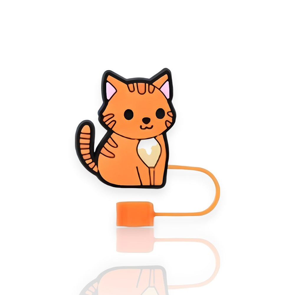 Protetor de Canudo Quencher - Gatinho em design criativo e estiloso, ideal para higiene e personalização do seu copo térmico.