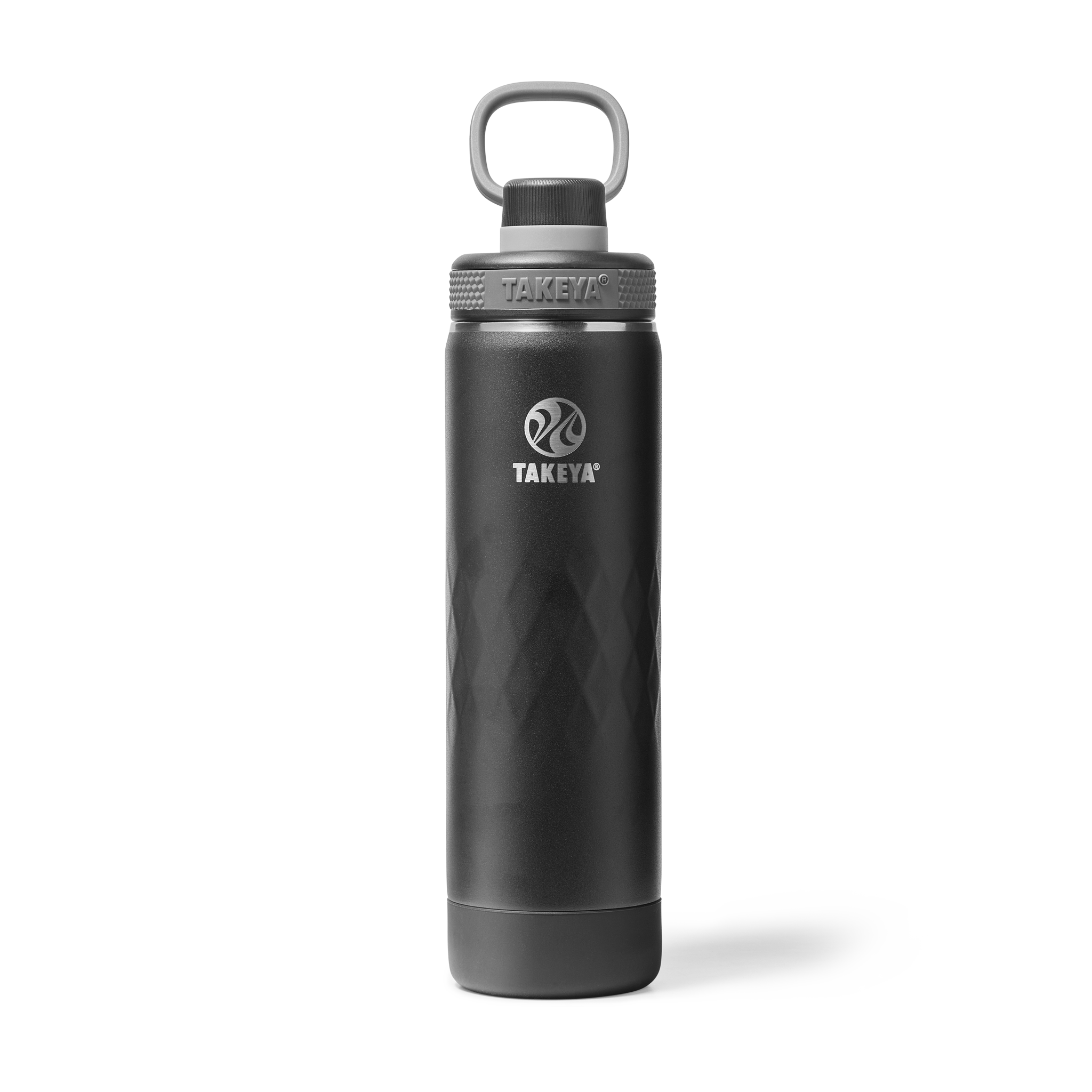 Garrafa Térmica Takeya 650ml Spout Lid Sport preta, design esportivo e robusto, ideal para hidratação em treinos e atividades ao ar livre.