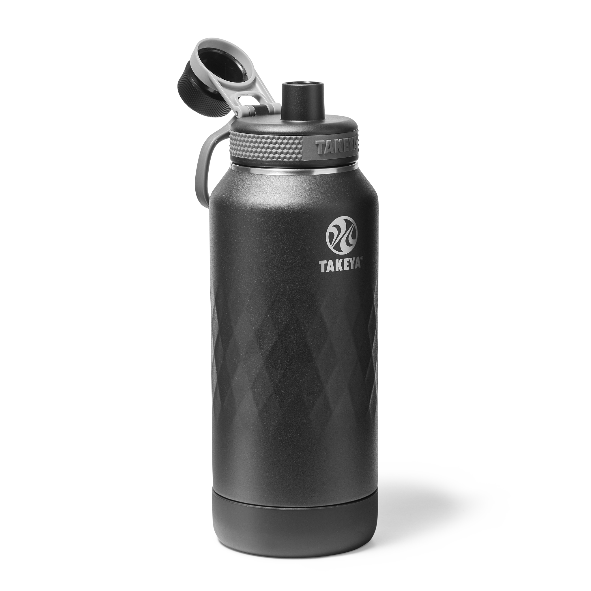Garrafa Térmica Takeya 950ml Spout Lid Sport em aço inoxidável, isolamento triplo, mantém bebidas geladas por 36 horas.