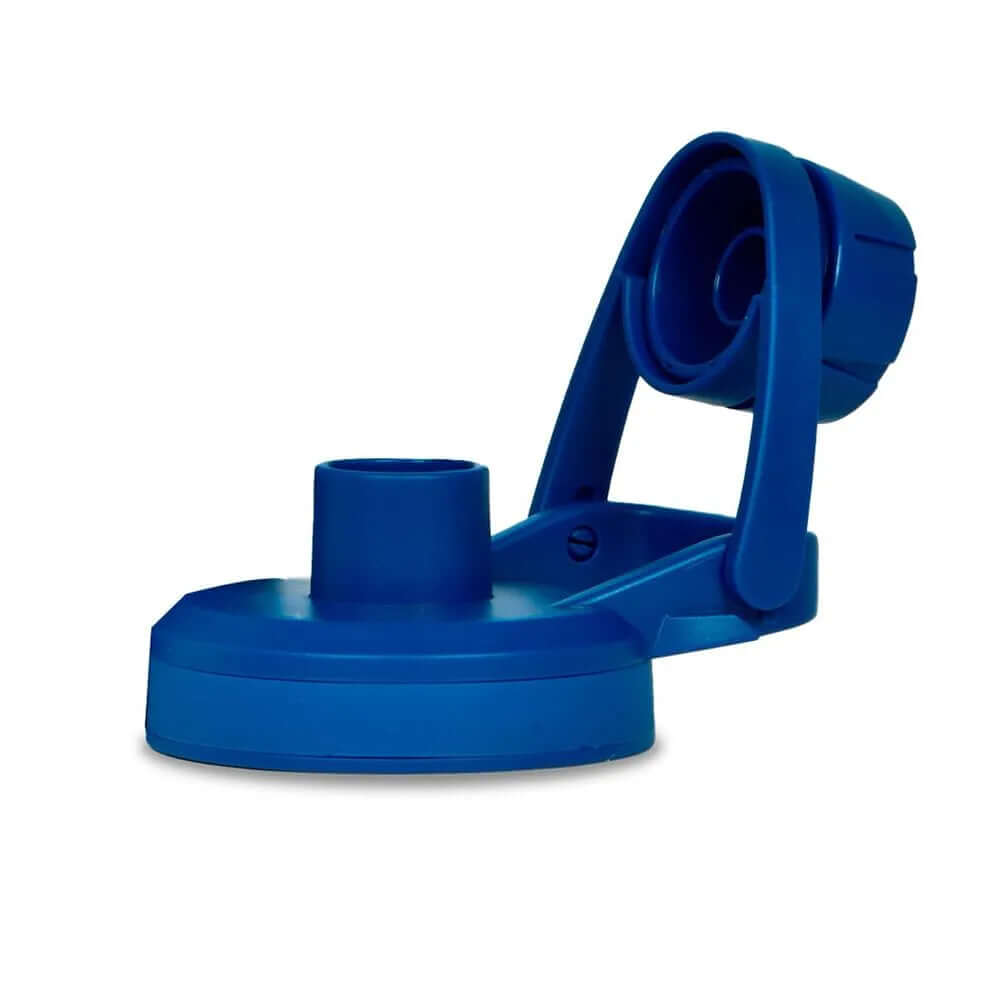 Tampa Goldentec Original azul para garrafas térmicas da linha GT Colors, compatível com 350ml a 1000ml, vedação eficiente.