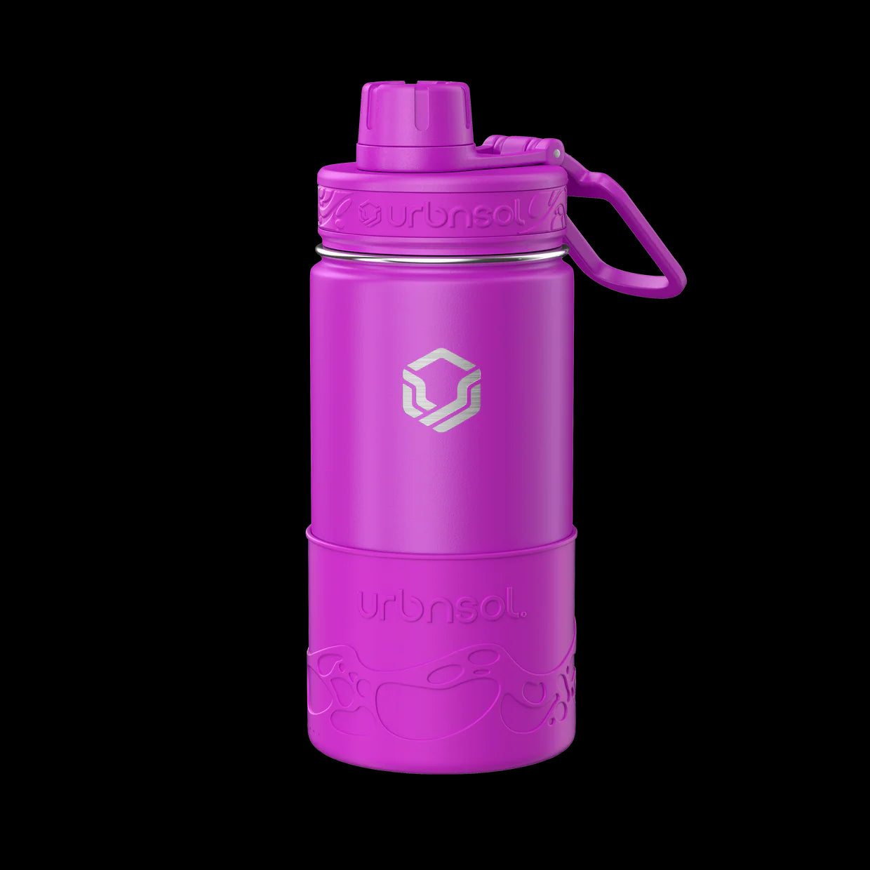 Garrafa Térmica Urbnsol Tradicional - 414ml, garrafa infantil rosa com sistema TempControl para manter líquidos quentes e frios.