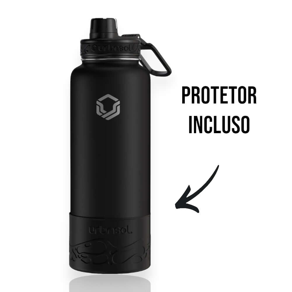 Garrafa Térmica Urbnsol 1,18L - Tradicional com protetor incluso, conserva bebidas quentes por 12h e frias por 24h.