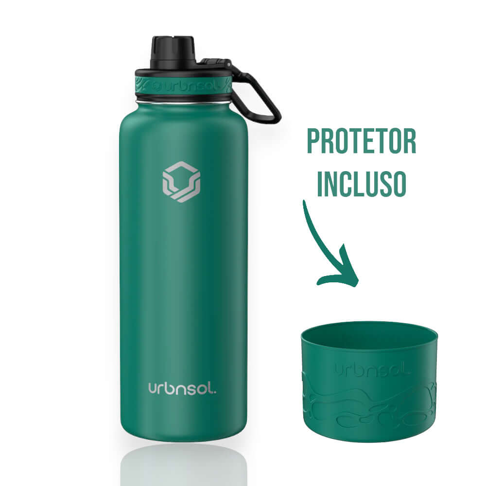 Garrafa Térmica Urbnsol 1,18L - Tradicional com protetor incluso, ideal para manter bebidas em temperatura perfeita por até 24 horas.