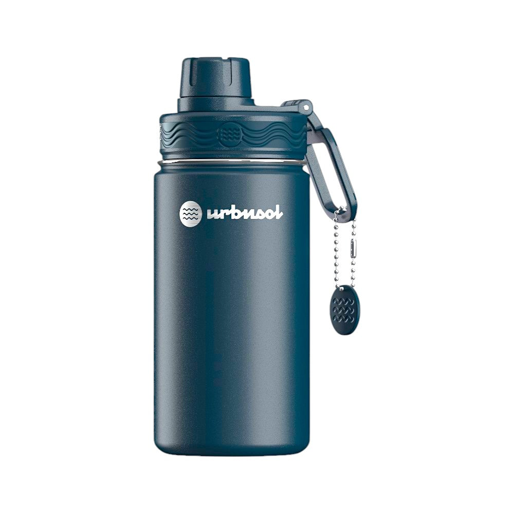 Garrafa Térmica Urbnsol 414ml - Core e Waves, compacta e resistente, ideal para crianças em edição limitada 2024.