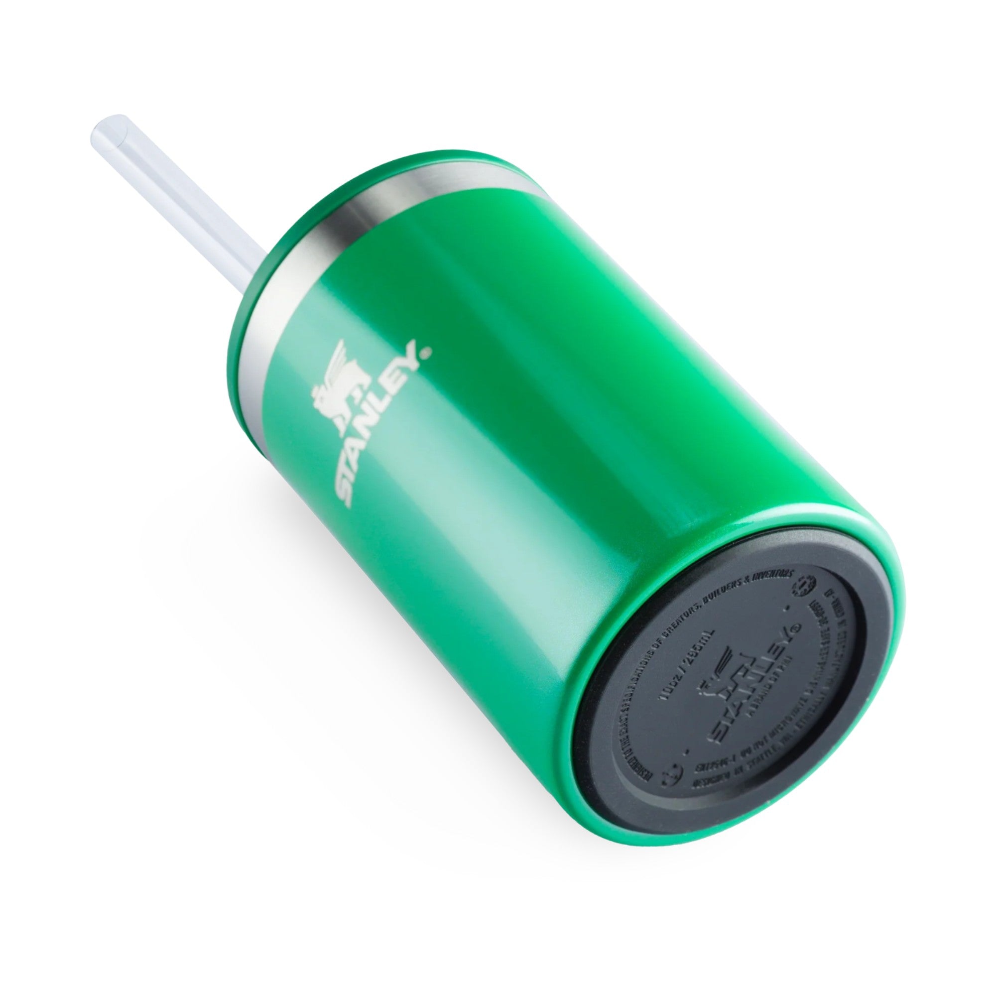 Can Cooler com canudo Stanley | 296ML em verde, ideal para bebidas frias com design compacto e funcional.