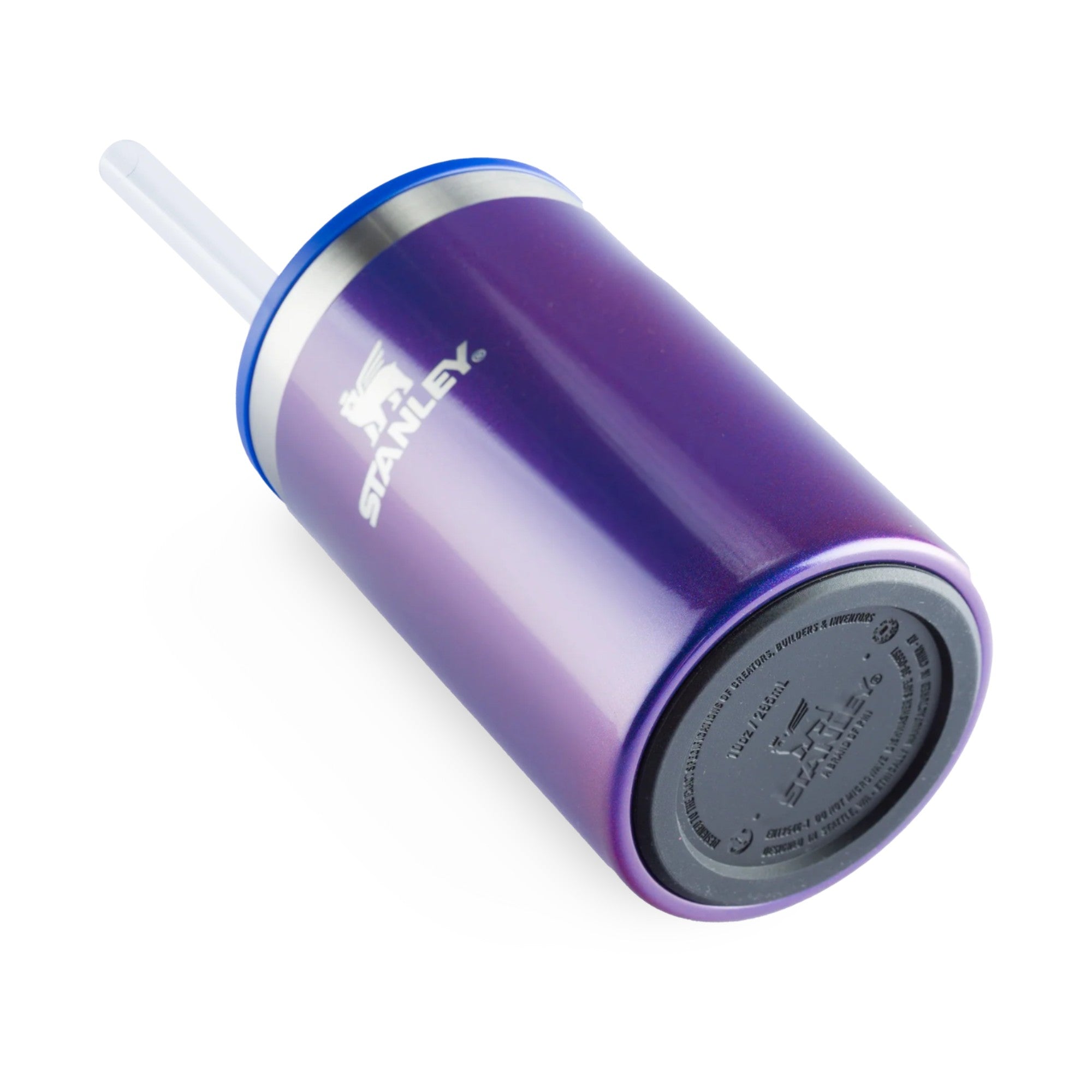 Can Cooler com canudo Stanley | 296ML em cor roxa, ideal para bebidas com canudo e design elegante.