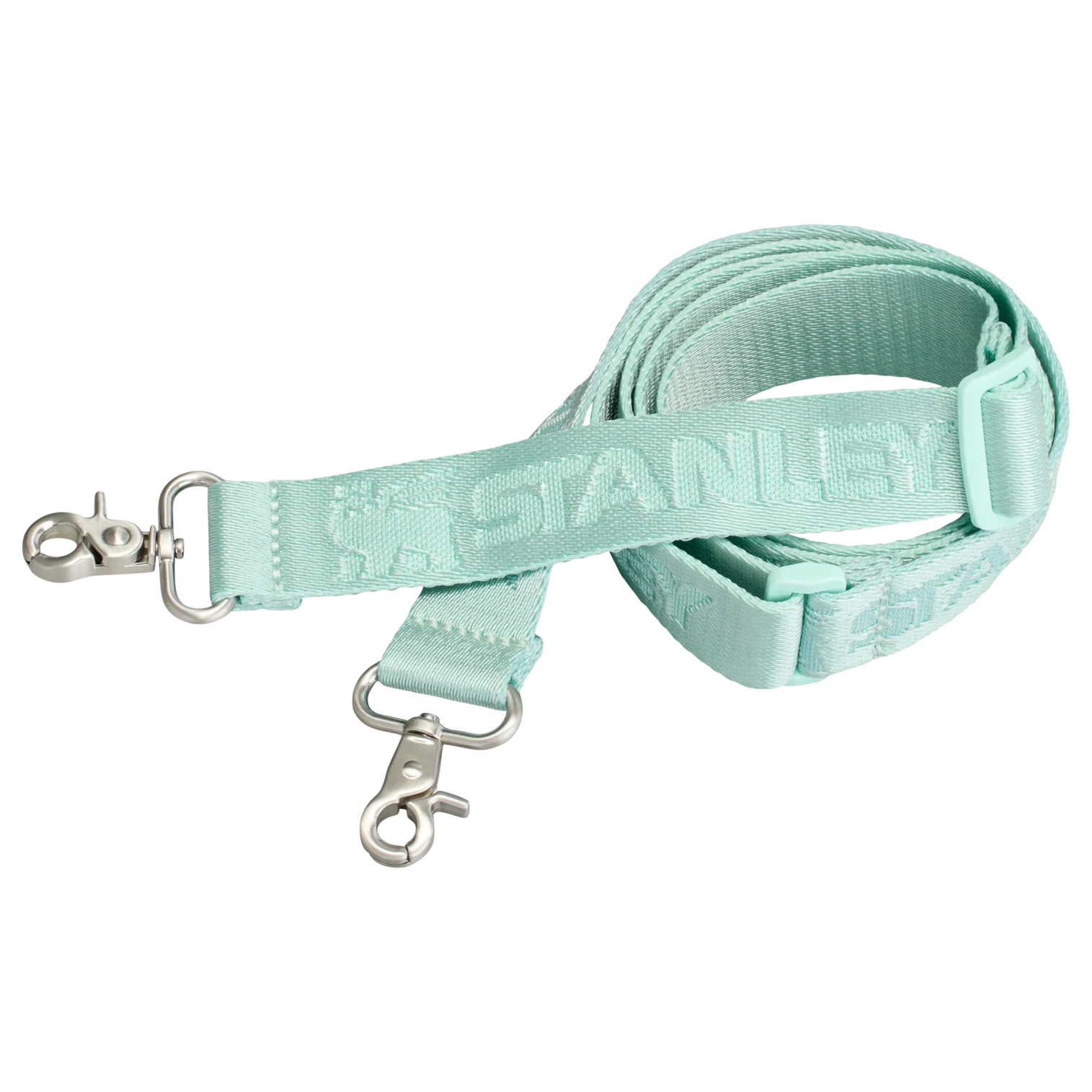 Cinto ajustável em verde menta da Bolsa para Copo Quencher Stanley 887ml – Carry All com ganchos de metal.