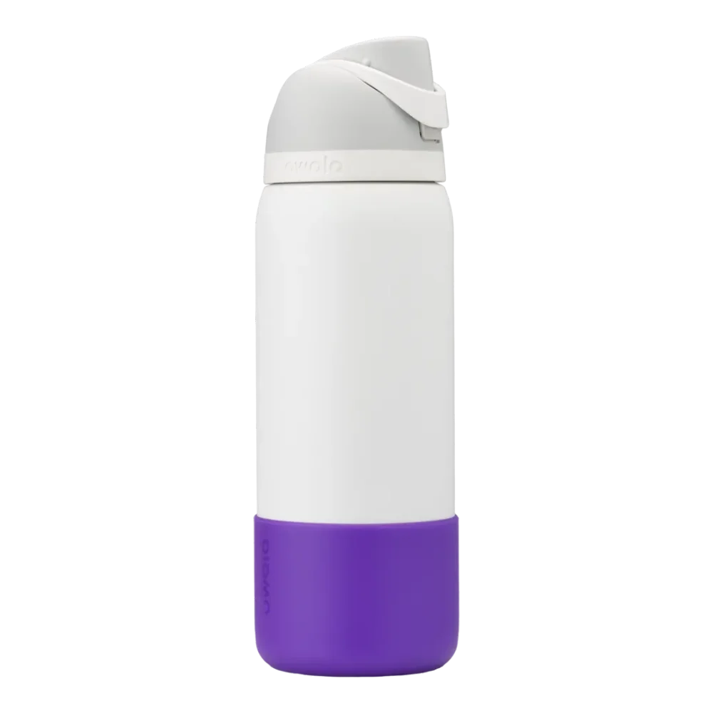 Capa Protetora de Silicone para Garrafa Owala - 946ml | 32oz em silicone roxo antiderrapante para proteção e segurança diária.