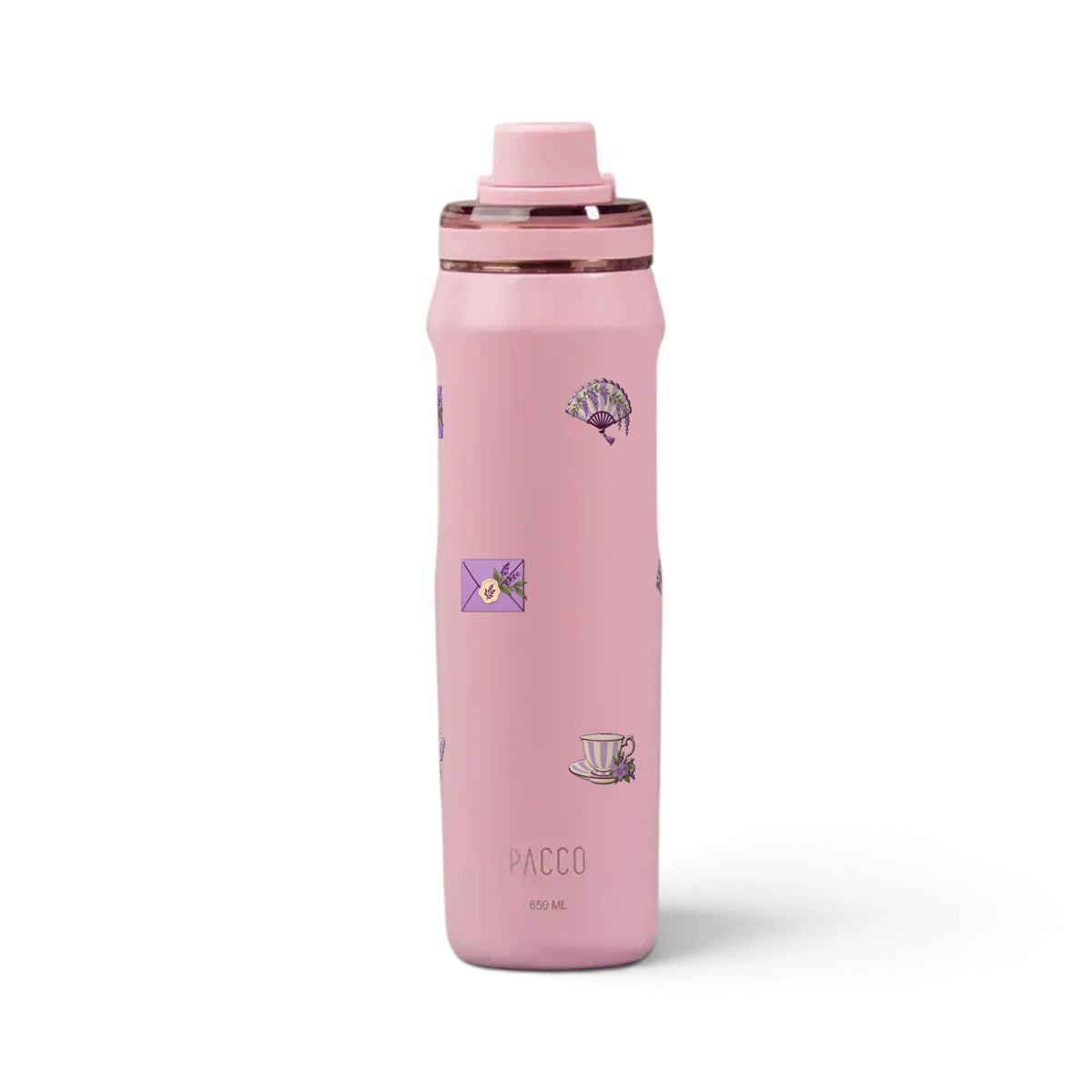 Garrafa Térmica PACCO Vyta 650ml Lavanda Botânica Sweet Rose