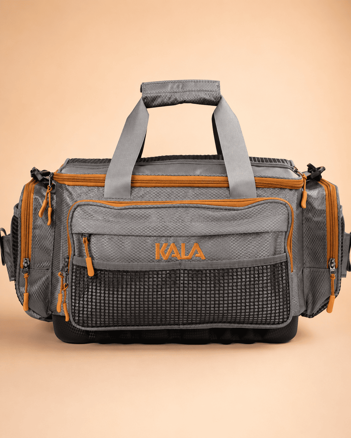 Bolsa organizadora de pesca KALA BPK 540 na cor cinza com laranja