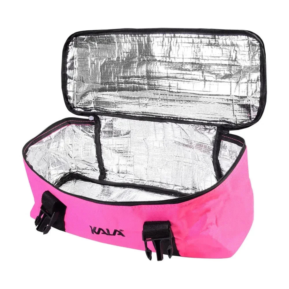 Bolsa térmica sintética 2 em 1 na cor rosa
