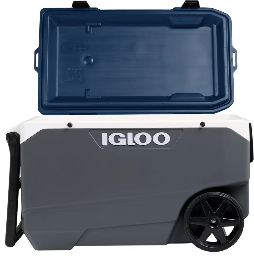 Caixa térmica Igloo Latitude MaxCold 85L 90 QT na cor azul