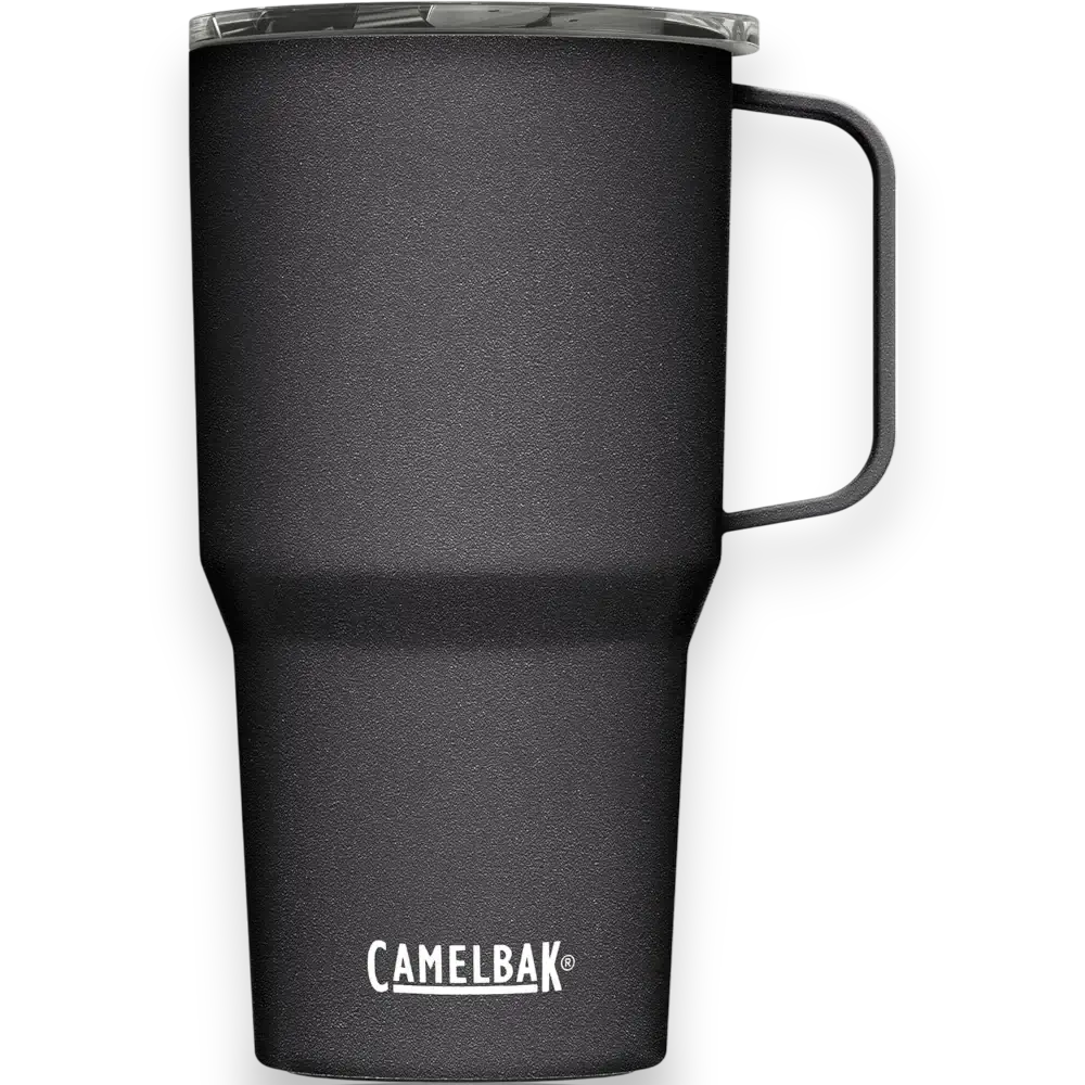 Caneca Alta Horizon Camelbak 700ml, caneca térmica preta com isolamento de parede dupla para 7h quente e 15h fria.