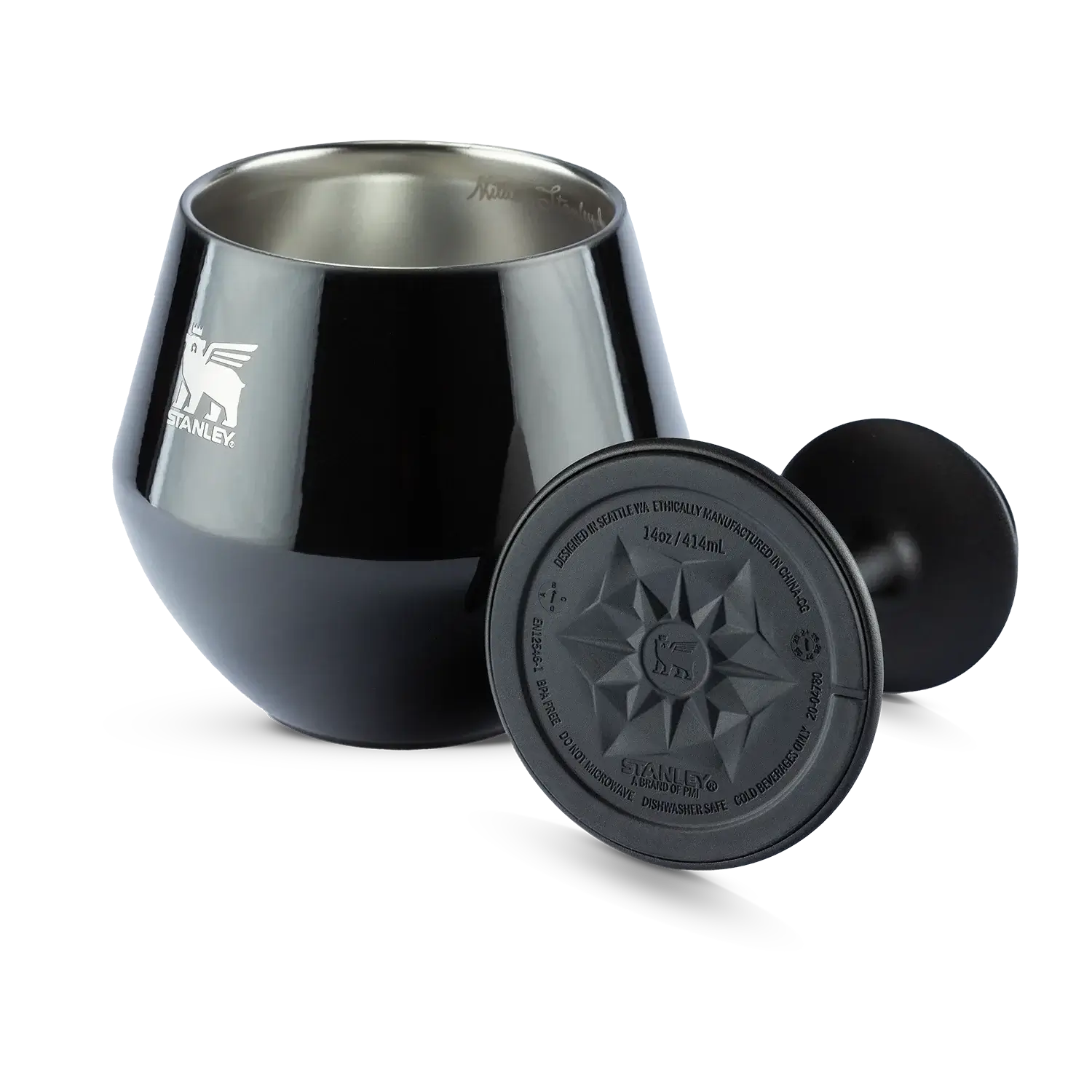 Taça Térmica Cocktail Glass Stanley 414ml elegante com isolamento térmico em preto sofisticado