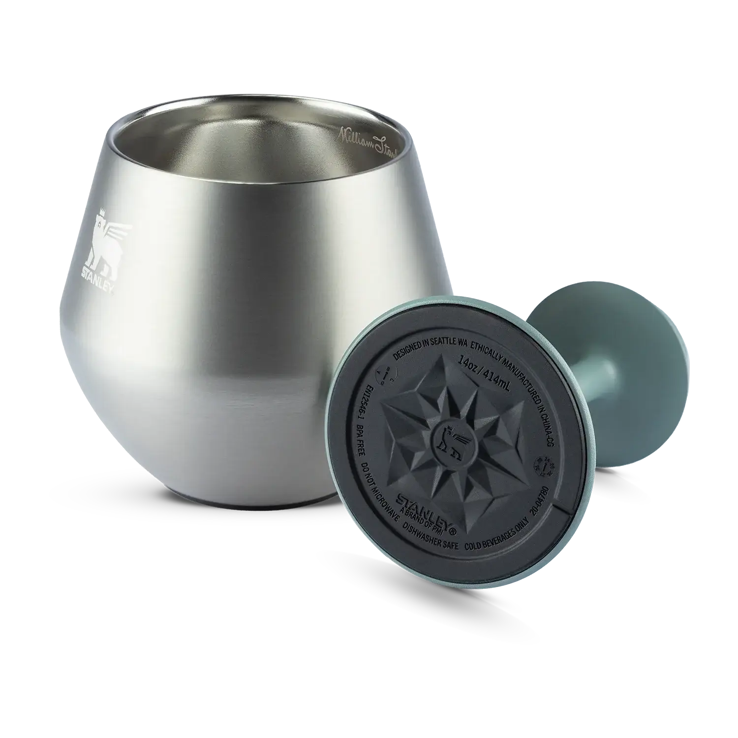 Taça Térmica Cocktail Glass Stanley 414ml de aço inox com design sofisticado, ideal para manter bebidas frias por até 10 horas.