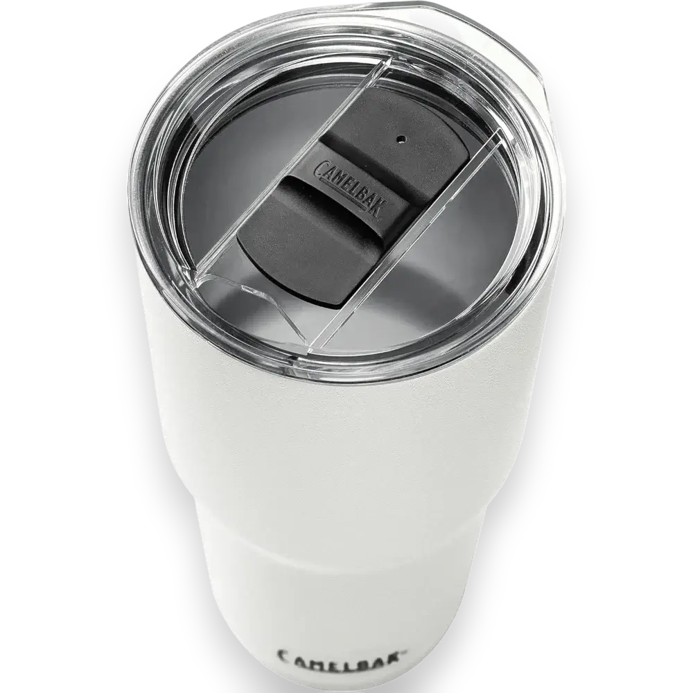 Copo Horizon Camelbak 850ml com isolamento térmico e design cônico, ideal para bebidas quentes por 8h e frias por 16h.