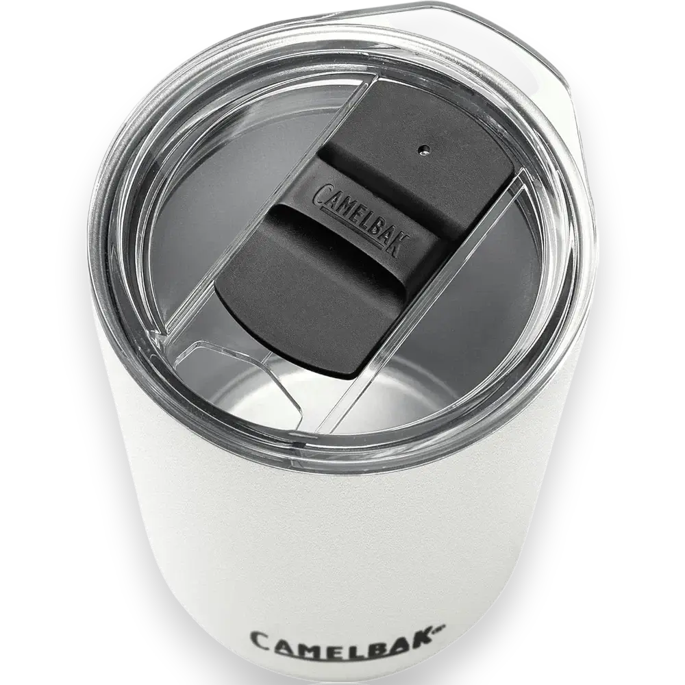 Copo Térmico Horizon Camelbak 350ml, tampo superior, aço inox, ideal para 4h quente e 6h frio, estilo compacto e ergonômico.