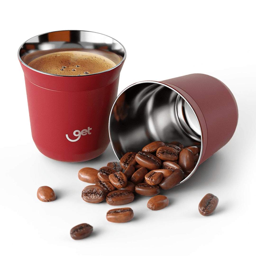 Copo Térmico Get Espresso 150ml Goldentec na cor Hibisco
