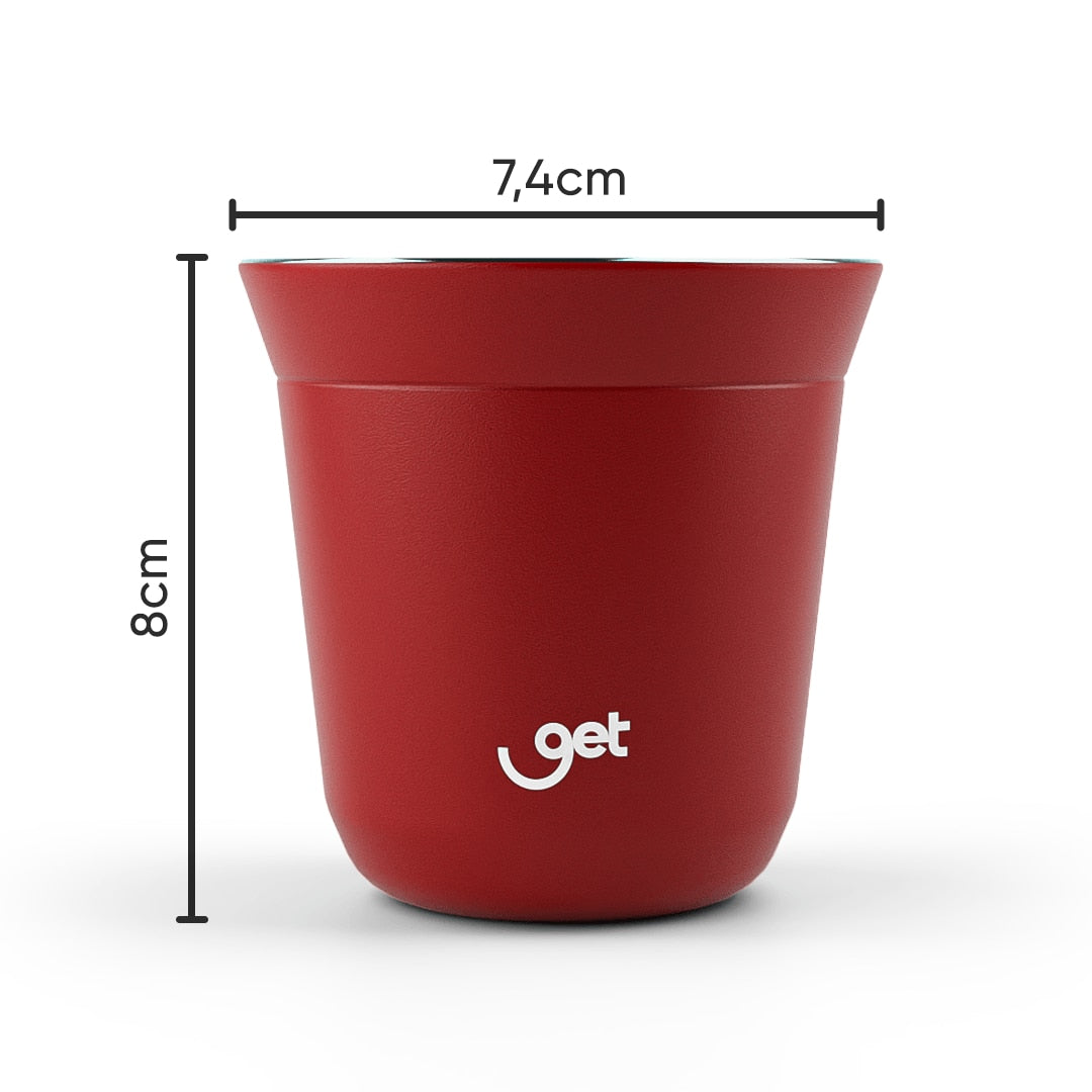 Copo Térmico Get Espresso 150ml Goldentec na cor Hibisco