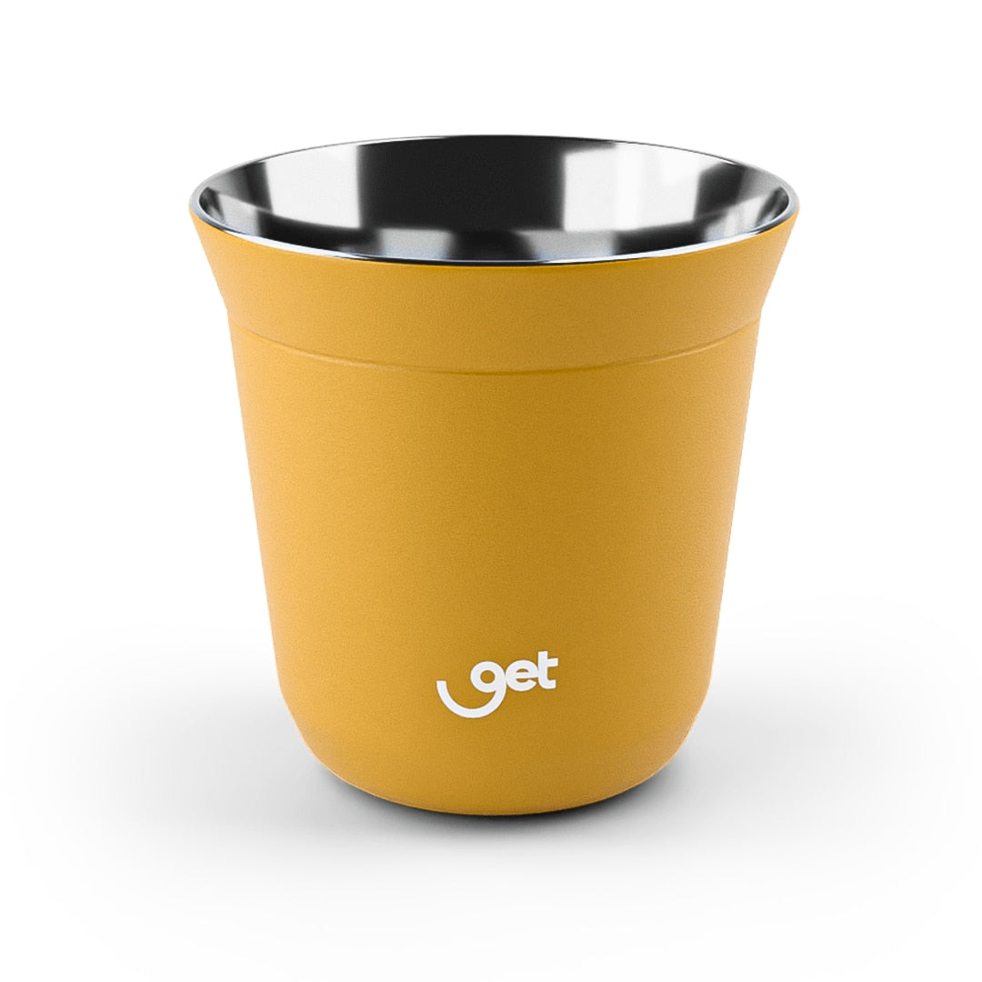 Copo Térmico Get Espresso 80ml Goldentec na cor Mel