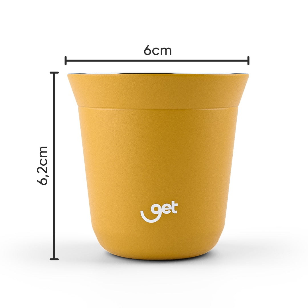 Copo Térmico Get Espresso 80ml Goldentec na cor Mel