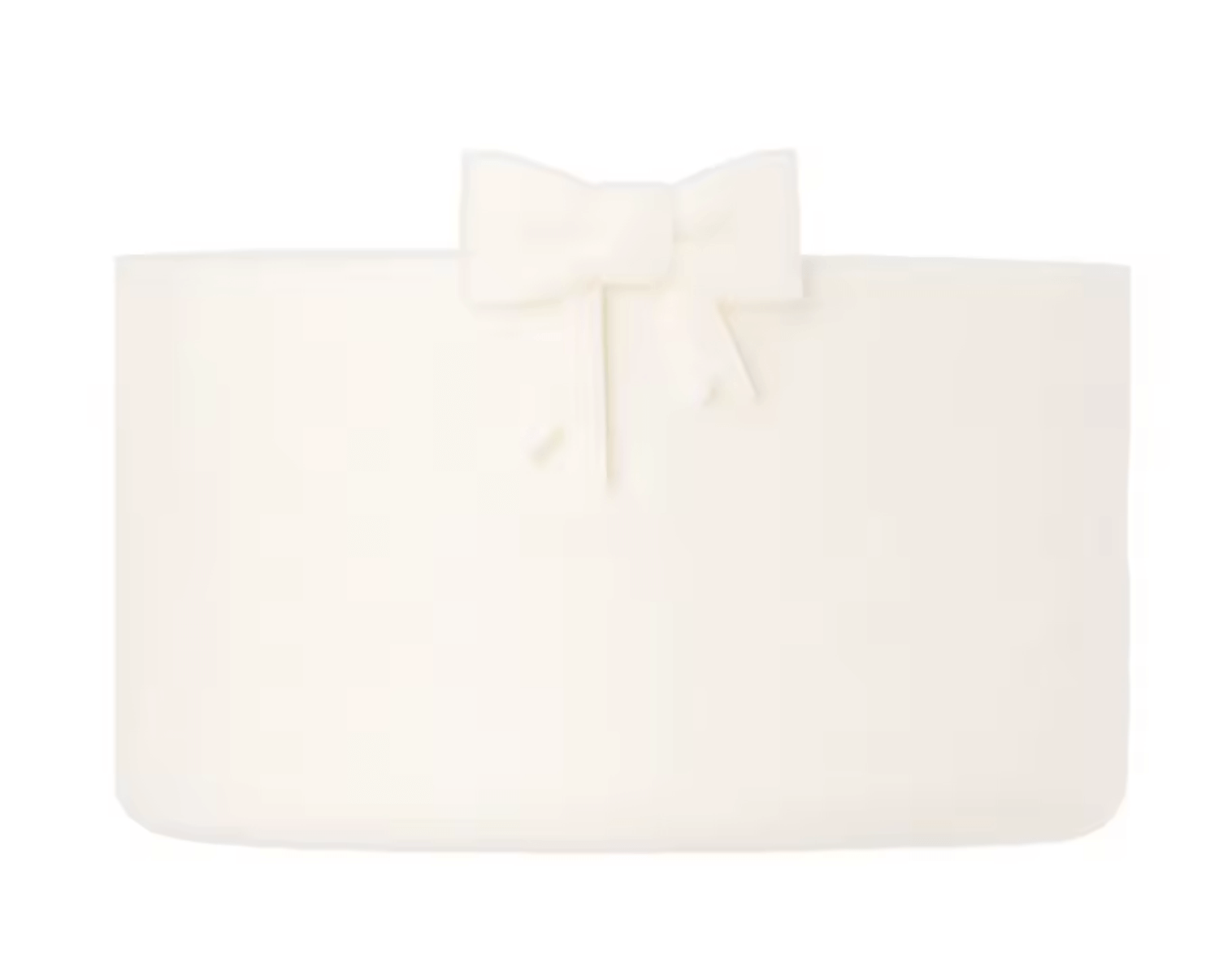 Protetor de Silicone - Laços, protetor branco com delicado laço, ideal para copos e garrafas, absorve impactos e reduz ruídos.