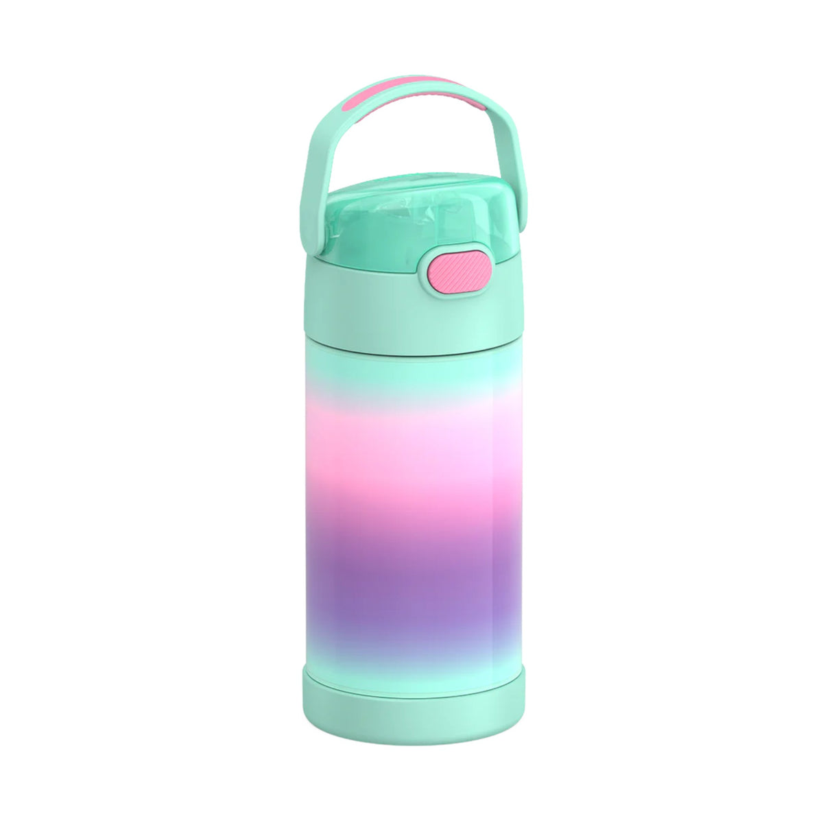 Garrafa Térmica Funtainer Thermos - 355ml com design colorido e isolamento a vácuo para manter bebidas geladas por até 12 horas