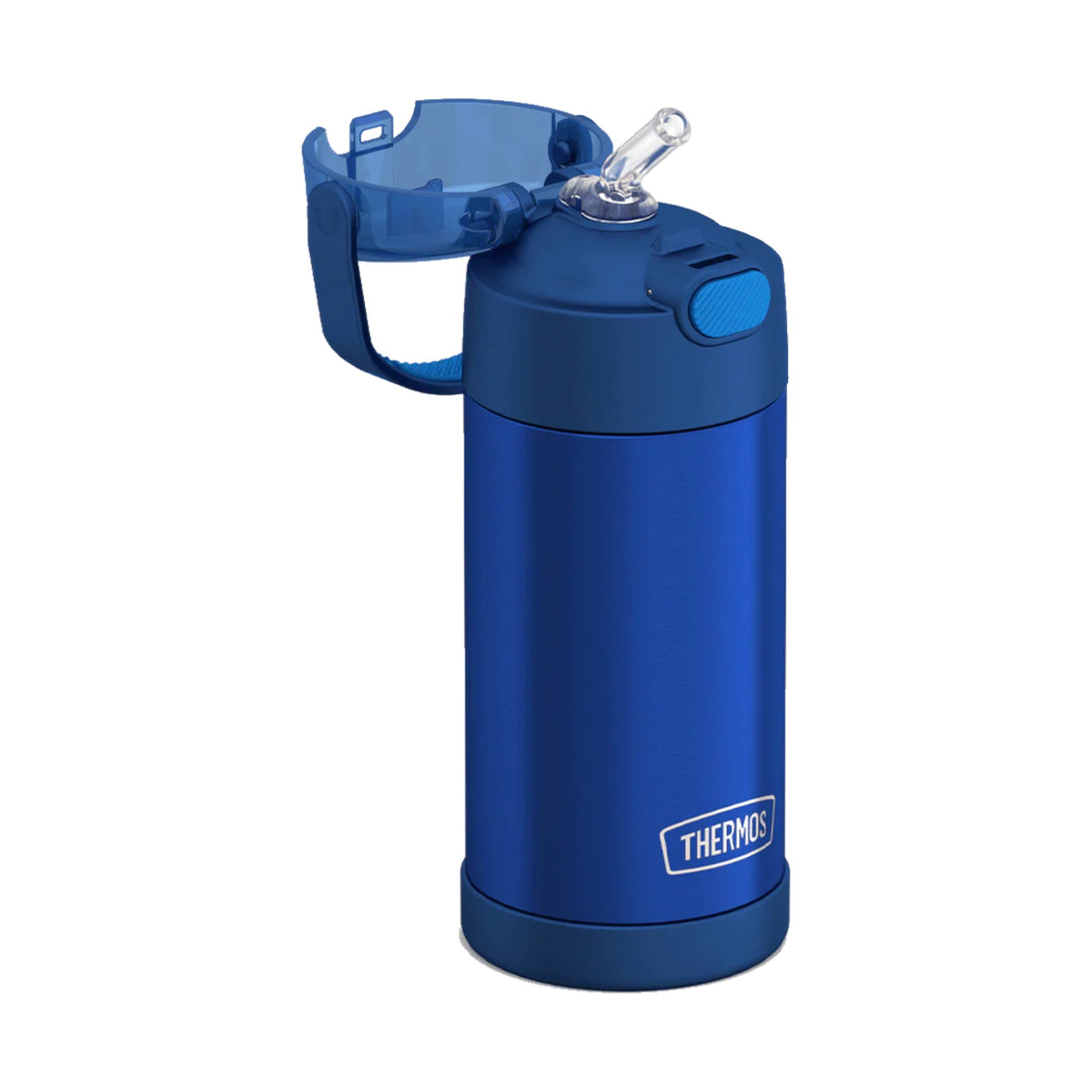 Garrafa Térmica Funtainer Thermos - 355ml azul com canudo retrátil e alça integrada