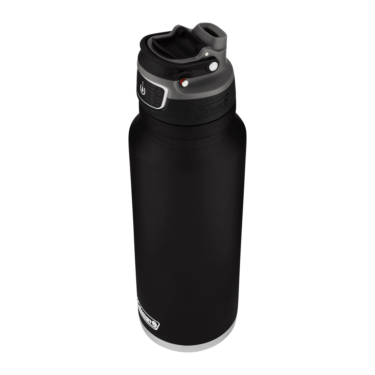 Garrafa Térmica 1,2 L FreeFlow AUTOSEAL® Coleman Preta, vista de cima com tampa fechada