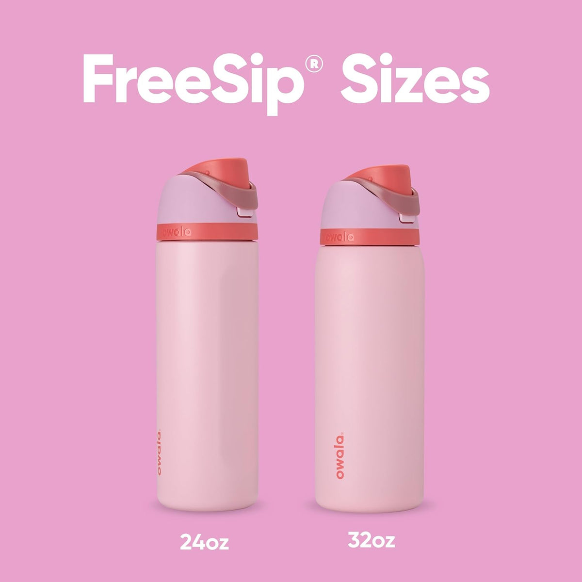 Garrafa Térmica Owala FreeSip 946 ml (32 oz) Angel Cake, infográfico com as características, foto 123 de 141