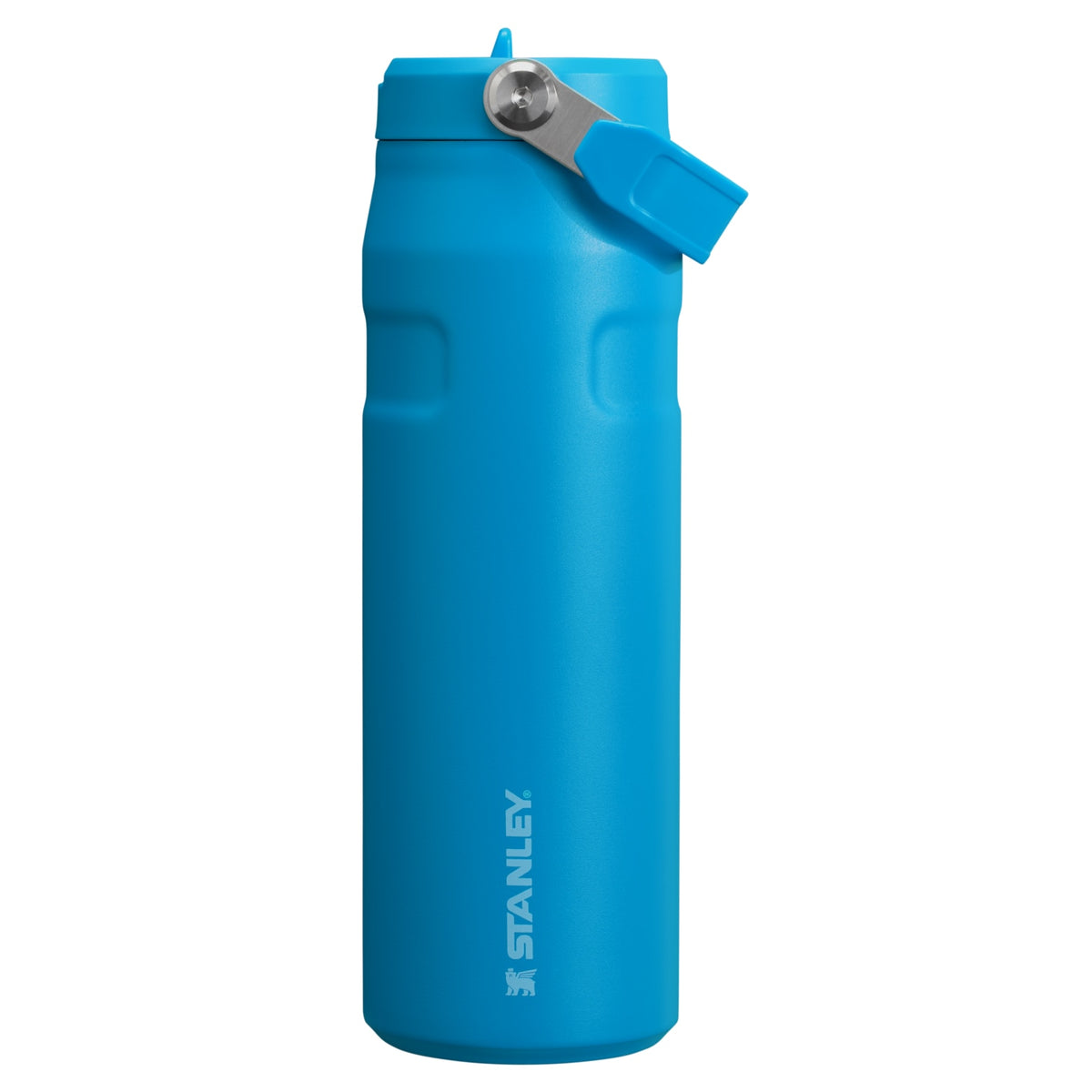Garrafa Térmica Aerolight Flip Straw Stanley 710 ml Azure, vista frontal com tampa fechada