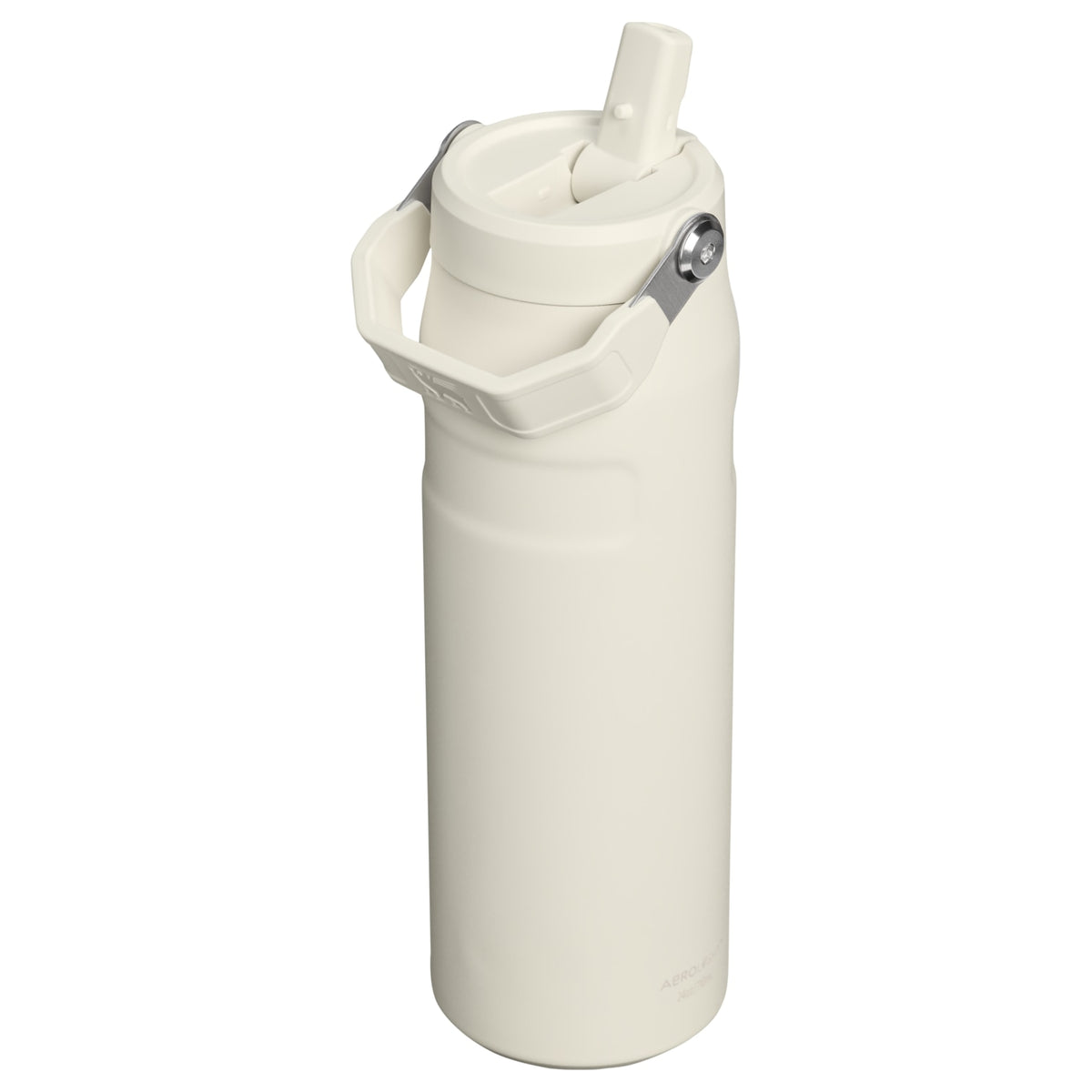 Garrafa Térmica Aerolight Flip Straw Stanley 710 ml Cream, vista frontal com tampa fechada, foto 91 de 142