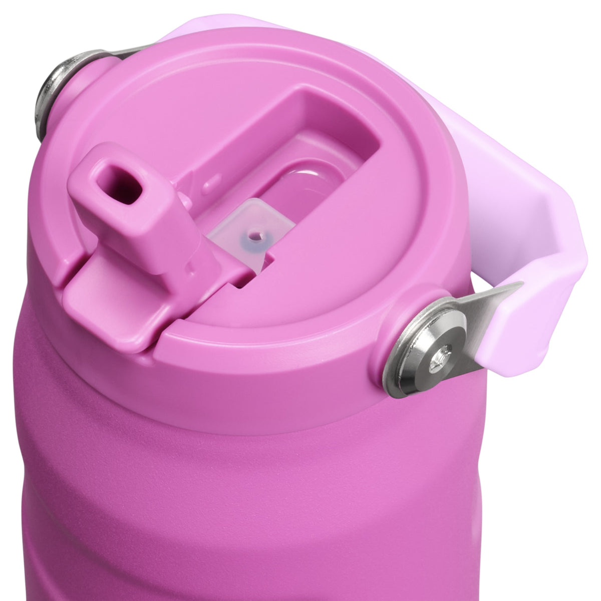 Garrafa Térmica Aerolight Flip Straw Stanley 710 ml Dark Blossom, detalhe da tampa