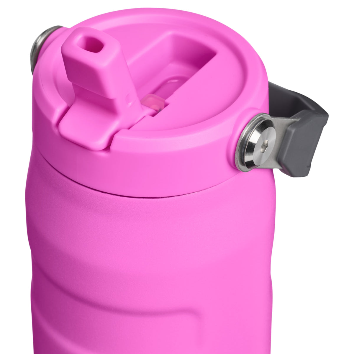 Garrafa Térmica Aerolight Flip Straw Stanley 710 ml Hot Pink, detalhe da tampa