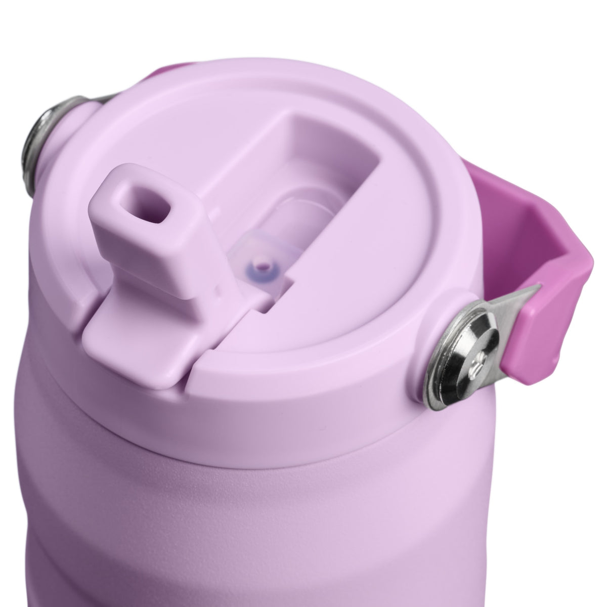 Garrafa Térmica Aerolight Flip Straw Stanley 710 ml Soft Orchid, detalhe da tampa
