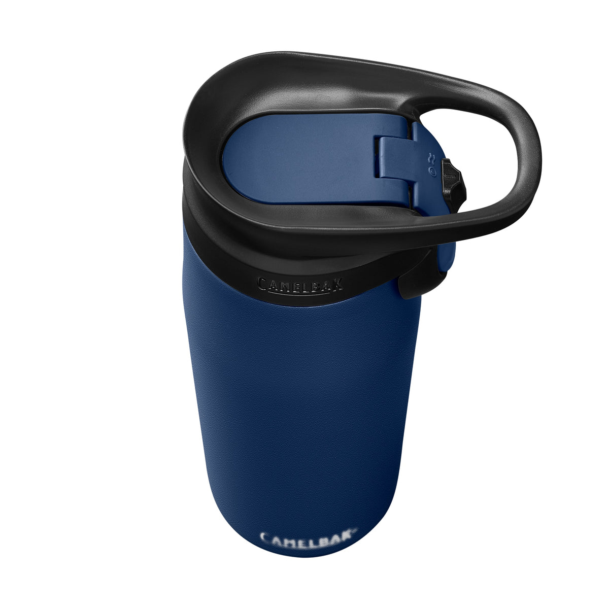 Garrafa Térmica Camelbak Forge Flow 600 ml Azul, vista de cima com tampa fechada
