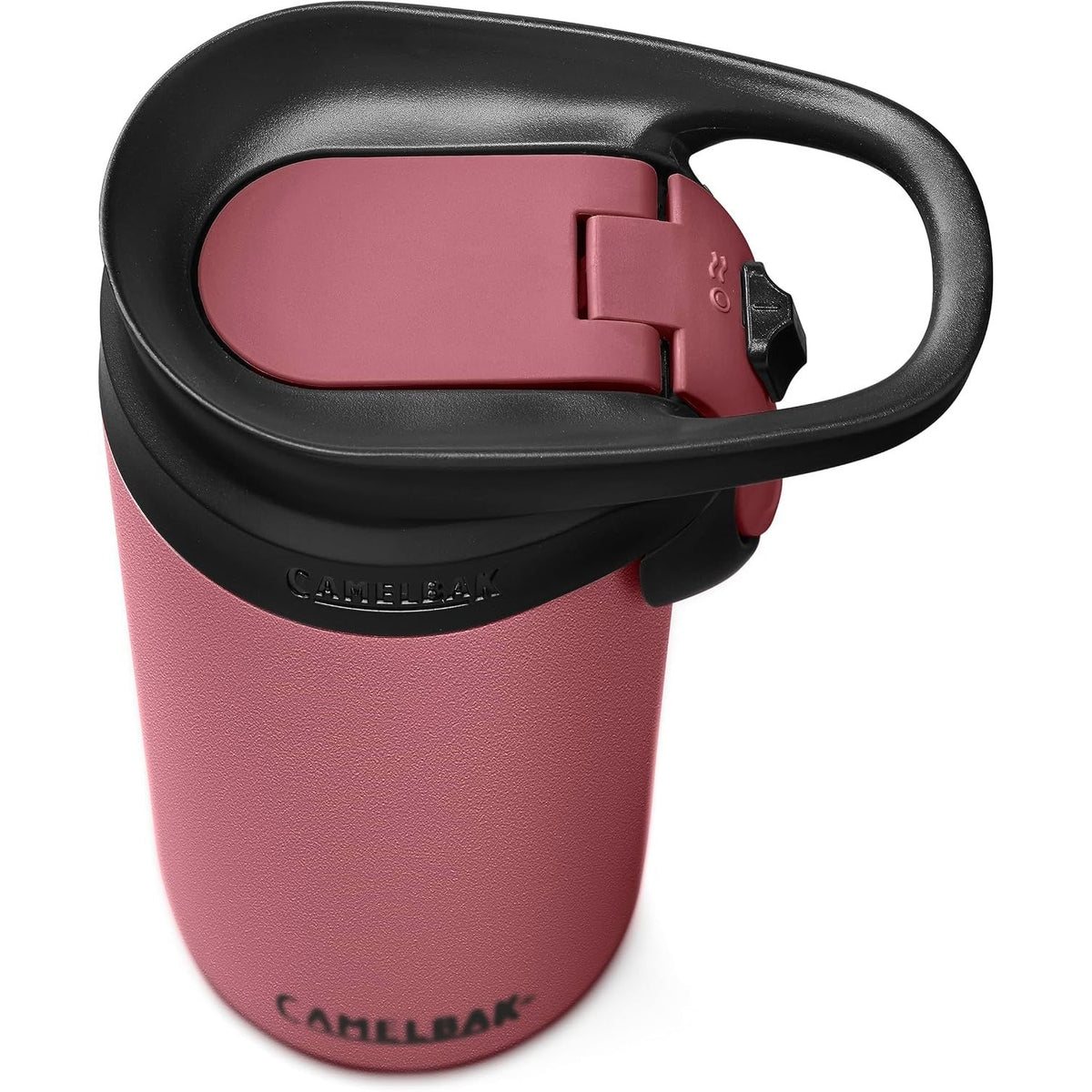 Garrafa Térmica Camelbak Forge Flow 600 ml Rosa Terracota, vista de cima com tampa fechada